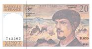 France 20 francs 20 Francs Debussy - 1990 Serial B.030 - UNC -