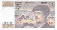 France 20 francs 20 Francs Debussy - 1986 Serial E.016 - UNC -