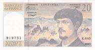 France 20 francs 20 Francs Debussy - 1993 Serial E.045 - aUNC -