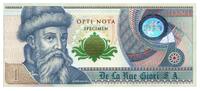 Switzerland 1 douzain 1, Test Note - De la Rue Giori - Gutenberg Uniface -