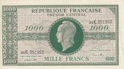 France  1000 Francs Marianne - 1945 Letter E- Serial 24 E - XF+