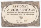 France 500 livres 500 Livres 20 Pluviose An II (8.2.1794) - Sign. Hubert -