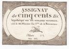 France 500 livres 500 Livres 20 Pluviose An II (8.2.1794) - Sign. Nyon -