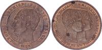 Belgium 10 centimes Medal on 10 Centimes Leopold I - Wedding of Duc and Duchess of Brabant - 1853 - XF -