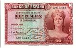 Spain 10 pesetas 10 Pesetas 1935 - without serial - aUNC - P.86 -