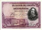Spain 50 pesetas 50 Pesetas - D. Vélasquez - 1928 - Serial C - VF - P.75 -