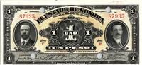 Mexico  1 Peso, Estado de Sonora - 1915 - Perfored UNC