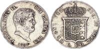 Naples  120 Grana Ferdinand II - Arms - 1857 VF