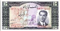 10 rials 1953 Iran 10  Rials - Mohammad Reza Pahlavi - 1953 I / ST