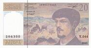 France 20 francs 20 Francs Debussy - 1993 Serial Y.044 - UNC -