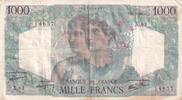 France 1000 francs 1000 Francs Minerva and Hercules - 12-07-1945 Serial X.83 - VF -
