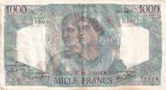 France 1947 1000 Francs Minerva and Hercules - 09-01-1947 - Serial V.363 - VF