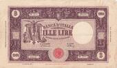 Italy 1000 lire 1000 Lire - Ornate border - 1947 - Serial W 2574 - F - P.72c -