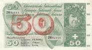 Switzerland 50 francs 50 Francs Young girl - Harvesting apple - 1955 - P.47a - Serial 2W -