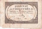 France 500 livres 500 Livres - 20 Pluviose An II (8.2.1794) - F+ - Sign. Lehu -