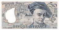 France 50 francs 50 Francs - Quentin de la Tour - 1988 - Serial W.51 - PUNC - P.152d -