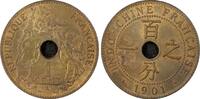French Indo-China 1 cent 1 Cent, Republican statue - 1901 A - PCGS Genuine - Lec 57 -
