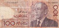 Morocco 100 dirhams 100 Dirhams - Hassan II - 1987 - F - P.65a -