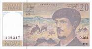 France 1991 20 Francs - Debussy - Serial O.034 - 1991 - UNC - P.151