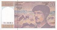 France 20 francs 20 Francs - Debussy - Serial J.049 - 1995 - UNC - P.151 -