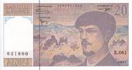 France 20 francs 20 Francs - Debussy - Serial E.061 - 1997 - UNC - P.151 -
