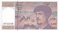 France 1997 20 Francs - Debussy - Serial G.050 - 1997 - UNC - P.151