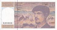 France 20 francs 20 Francs - Debussy - Serial J.055 - 1997 - UNC - P.151 -