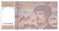 France 20 francs 20 Francs - Debussy - Serial J.062 - 1997 - UNC - P.151 -