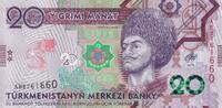 Turkmenistan 20 manat 20 Manat - Gorogly Beg Turkmen - 25th anniversary of neutrality - 2020 - P.NEW -