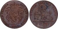 Belgium 2 centimes 2 Centimes Léopold I - Lion - 1847 - SUP -