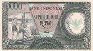 Indonesia 10000 rupiah 10000 Rupiah - Workers - River - 1964 - Serial KWR - UNC - P.100b -