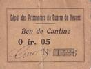 France  5 Centimes - Bon de cantine - Dépôt des prisonniers de guerre de Nevers VF