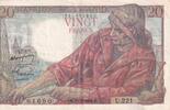 France 20 francs 20 Francs - Fisher - 19-05-1949 - Serial U.221 - P.100 -