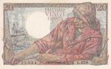 France 20 francs 20 Francs - Fisher - 19-05-1949 - Serial L.228 - P.100 -