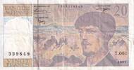 France  20 Francs - Debussy - 1997 - Varieties serials - VF to XF - F.66ter