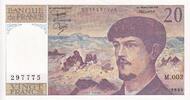 France  20 Francs - Debussy - 1980 - Serial M.002 - P.151 UNC