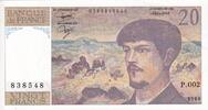 France  20 Francs - Debussy - 1980 - Serial P.002 - P.151 AU
