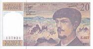 France  20 Francs - Debussy - 1990 - Serial E.027 - P.151 UNC
