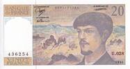 France  20 Francs - Debussy - 1990 - Serial U.028 - P.151 UNC