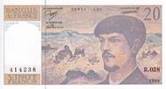 France  20 Francs - Debussy - 1990 - Serial R.028 - P.151 UNC