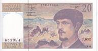 France  20 Francs - Debussy - 1991 - Serial U.032 - P.151 UNC