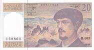 France  20 Francs - Debussy - 1991 - Serial M.032 - P.151 UNC