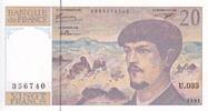 France  20 Francs - Debussy - 1992 - Serial U.035 - P.151 UNC