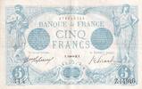France  5 Francs - Blue - 1916 - Serial Z.14946 - P.70 VF+