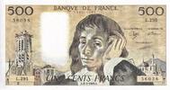 France 1989 500 Francs - Pascal - 02-02-1989 - Serial L.295 - P.156 XF+