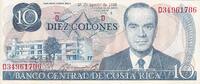 Costa Rica 10 colones 10 Colones - Rodrigo Facio Benes - 1985 - Serial D - P.273b -
