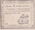 France  3 Livres - Rouen - 1792 XF+