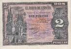 Spain 2 pesetas 2 Pesetas - Gothic church of Burgos - 1938 - P.109 -