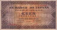 Spain 100 pesetas 100 Pesetas - Brown - House of Cordon in Burgos - 1938 - P.113 -