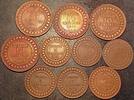 Tunisia centimes Lot 10 Coins - 5 and 10 cents - French protectorate - 1891 to 1917 -